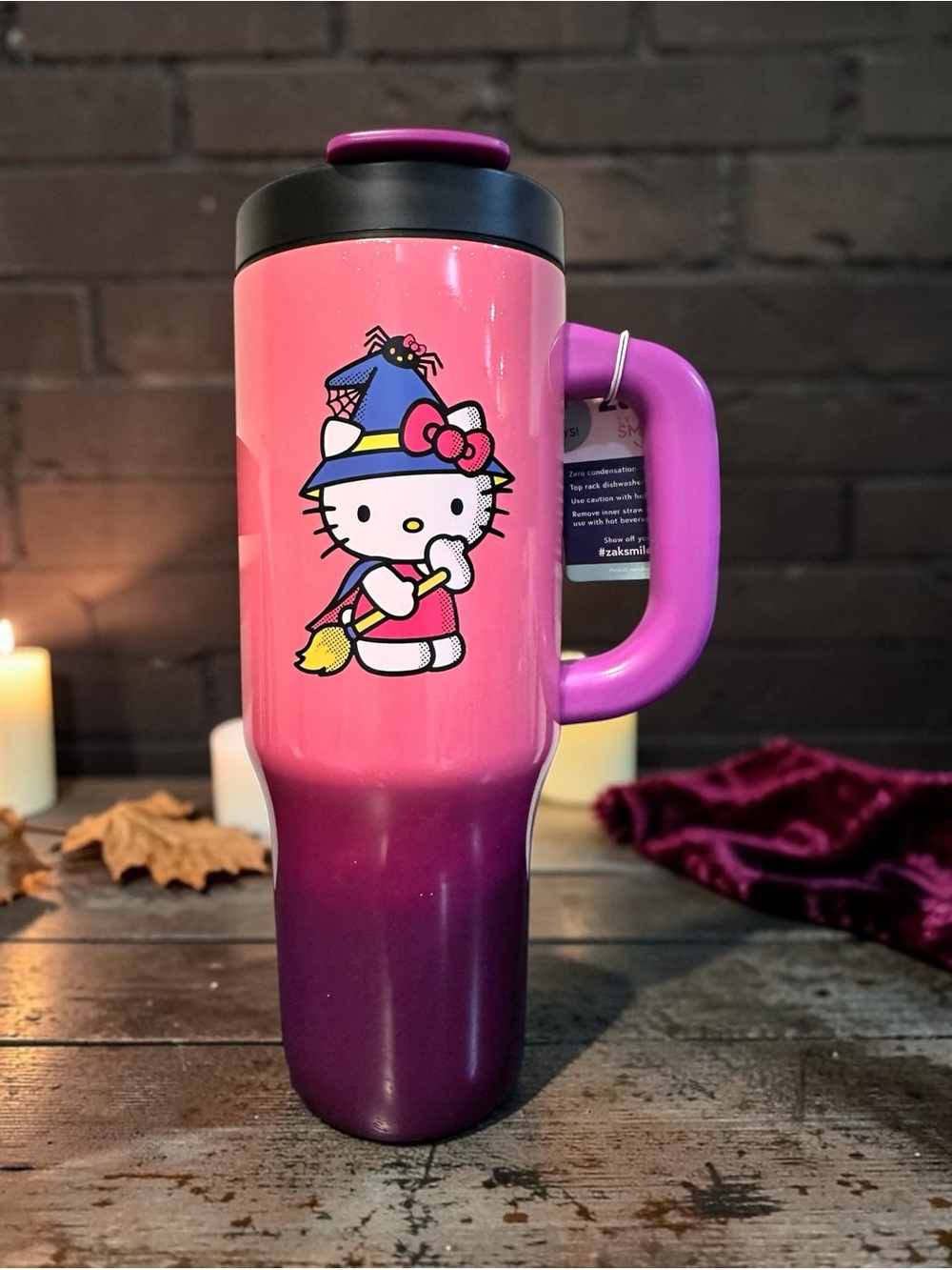Zak! Hello Kitty Witch Halloween 2-in-1 Sutton Tumbler 40oz